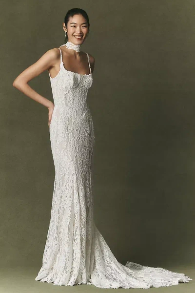 Watters Dita Gown In White
