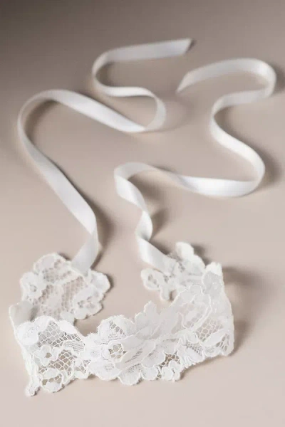 Watters Dita Lace Choker In White