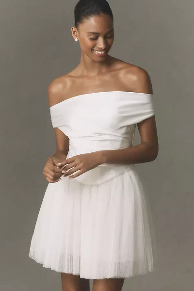 Watters Marquise Dress In White