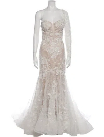 Pre-owned Watters Nylon Long Dress In Neutral