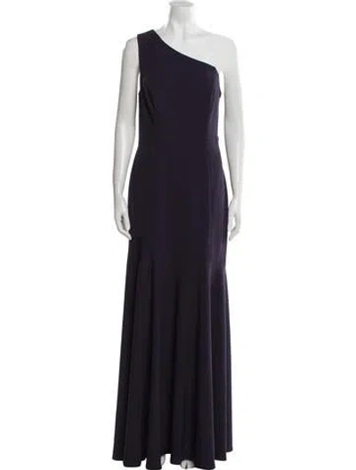 Pre-owned Watters One-shoulder Long Dress W/ Tags In Blue