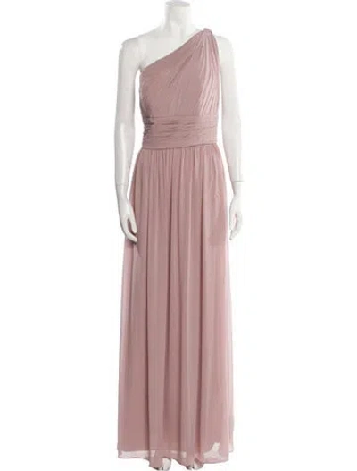 Pre-owned Watters One-shoulder Long Dress W/ Tags In Pink