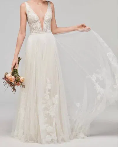 Watters Philomena V Neckline Bridal Dress In Necter In White