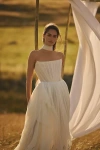 Watters Reko Corseted Gown In White