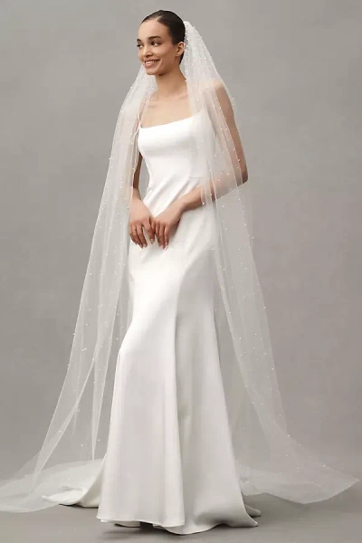 Watters Scattered Pearl Cathedral Veil