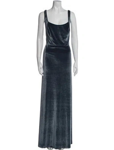 Pre-owned Watters Scoop Neck Long Dress W/ Tags In Blue