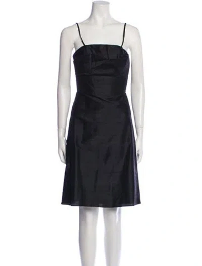Pre-owned Watters Silk Mini Dress In Black
