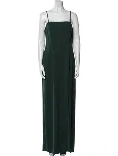 Pre-owned Watters Square Neckline Long Dress W/ Tags In Green