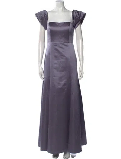 Pre-owned Watters Square Neckline Long Dress W/ Tags In Purple