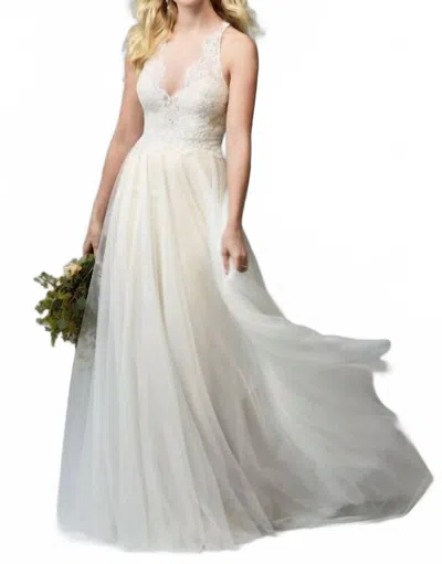 Watters Vira Wedding Dress In Ivory/nude In White