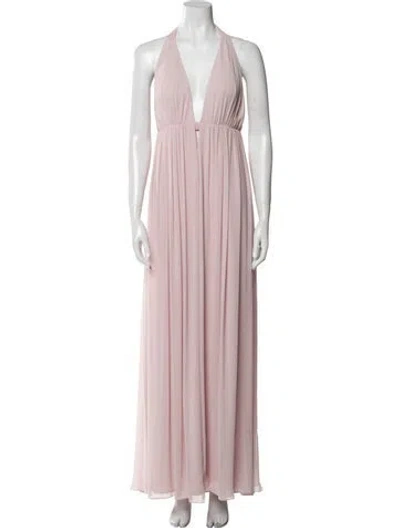 Pre-owned Watters V-neck Long Dress W/ Tags In Pink