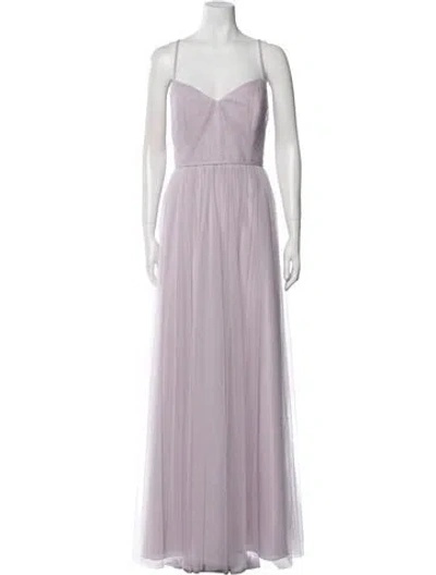 Pre-owned Watters V-neck Long Dress W/ Tags In Purple