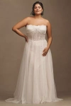 Watters Wtoo By  Prima Beaded Tulle Strapless A-line Wedding Gown