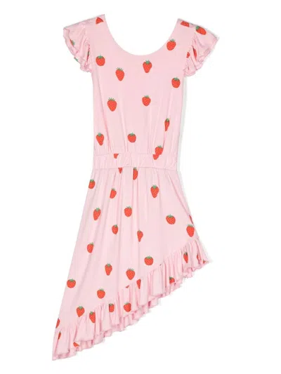 Wauw Capow By Bangbang Kids' Alia Strawberry Sleeveless Dress In Pink