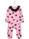 Wauw Capow By Bangbang Amelia Heart-print Romper In Pink