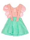 Wauw Capow By Bangbang Angel Two-tone Dress In Green