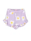Wauw Capow By Bangbang Augusta Egg-print Shorts In Purple