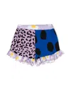 Wauw Capow By Bangbang Augusta Match Ruffled Shorts In Purple