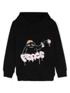 Wauw Capow By Bangbang Big Artist Raglan Hoodie In Black