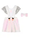 Wauw Capow By Bangbang Bird Girl Frill Sequin Dress In White