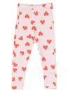 Wauw Capow By Bangbang Camille Lovey Heart-print Leggings In Orange