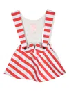 Wauw Capow By Bangbang Candy Girl Striped Cotton Dress In Red