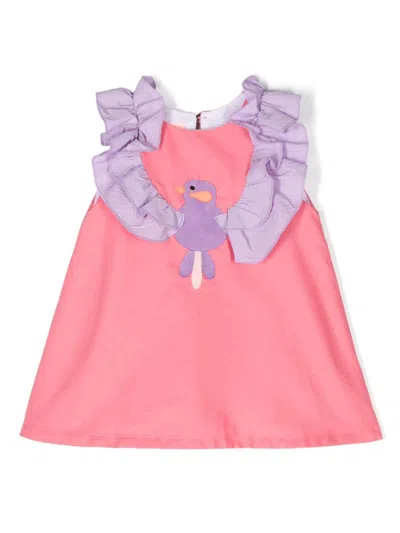 Wauw Capow By Bangbang Babies' Chirping Dress In Pink