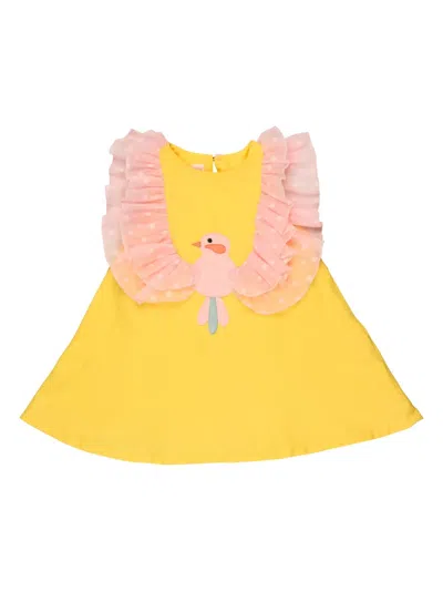 Wauw Capow By Bangbang Babies' Chirping Dress In Yellow