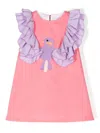 Wauw Capow By Bangbang Chirping Trapeze Dress In Pink