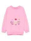 Wauw Capow By Bangbang Dancing Dessert Sweatshirt In Pink