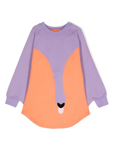 Wauw Capow By Bangbang Kids' Drama Queen Colour-block Dress In Orange