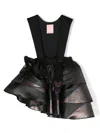Wauw Capow By Bangbang Fairytale Rainbow Metallic-threading Dress In Black