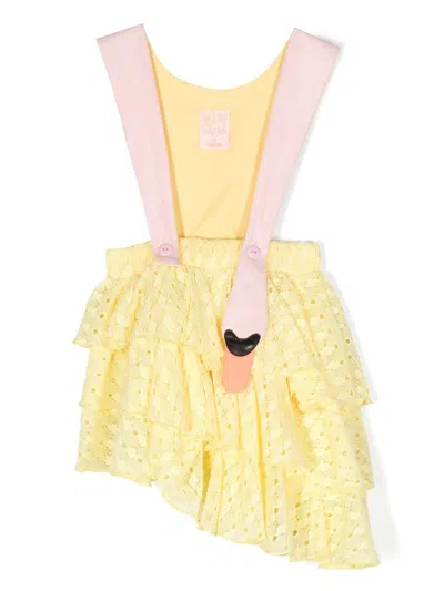 Wauw Capow By Bangbang Kids' Fairytale Yellow Sleeveless Dress