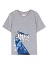 Wauw Capow By Bangbang Good Luck Dragon Mélange T-shirt In Grey