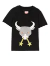 Wauw Capow By Bangbang Graphic-appliqué Organic-cotton T-shirt In Black