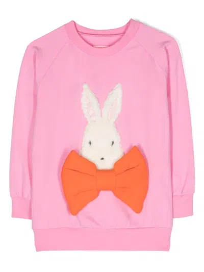 Wauw Capow By Bangbang Kids' Graphic-appliqué Sweatshirt In Pink