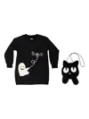 Wauw Capow By Bangbang Happy Ghost Dress In Black