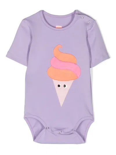 Wauw Capow By Bangbang Babies' Ice Cream-patch Cotton Body In Purple