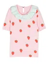Wauw Capow By Bangbang Ida Strawberry T-shirt In Pink