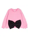 Wauw Capow By Bangbang Isabella Oversize Bow-detail Sweatshirt In Pink