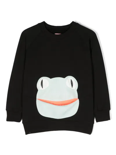 Wauw Capow By Bangbang Babies' Johnny Jelly Sweatshirt Aus Bio-baumwolle In Black