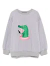 Wauw Capow By Bangbang Later Gator Sweatshirt In Grey