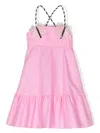 Wauw Capow By Bangbang Lola Butterfly Cotton Dress In Pink