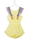 Wauw Capow By Bangbang Mexico Ruffled Playsuit In Yellow