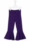 Wauw Capow By Bangbang Move Peplum-hem Trousers In Purple