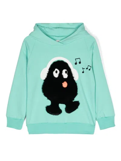 Wauw Capow By Bangbang Kids' Musical Morgan Hoodie In Green