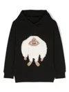 Wauw Capow By Bangbang Patch-detail Stretch Organic-cotton Hoodie In Black