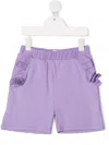 Wauw Capow By Bangbang Ruffle-trimmed Shorts In Purple