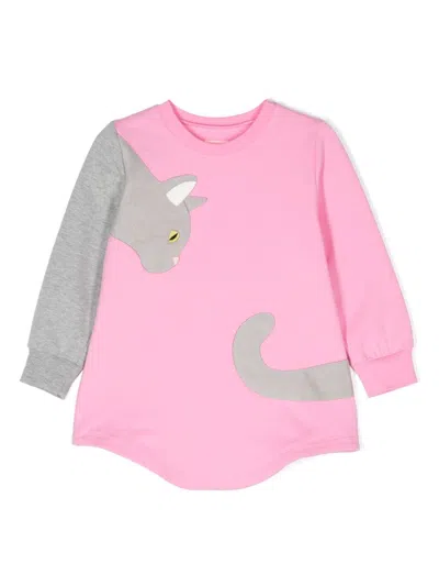 Wauw Capow By Bangbang Kids' Sally Sweatshirt Dress In Pink