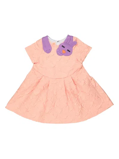 Wauw Capow By Bangbang Kids' Sleepy Rabbit Dress In Pink